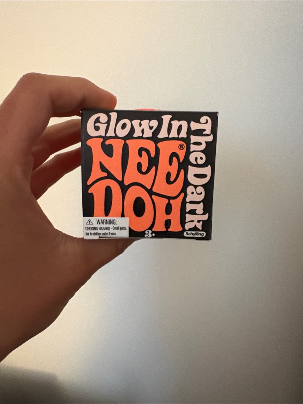 Schylling Needoh Glow in the Dark Orange Stress Ball